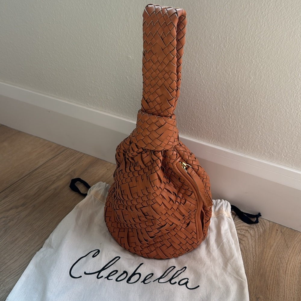 Cleobella Tan leather Woven Bag - Picture 3 of 6